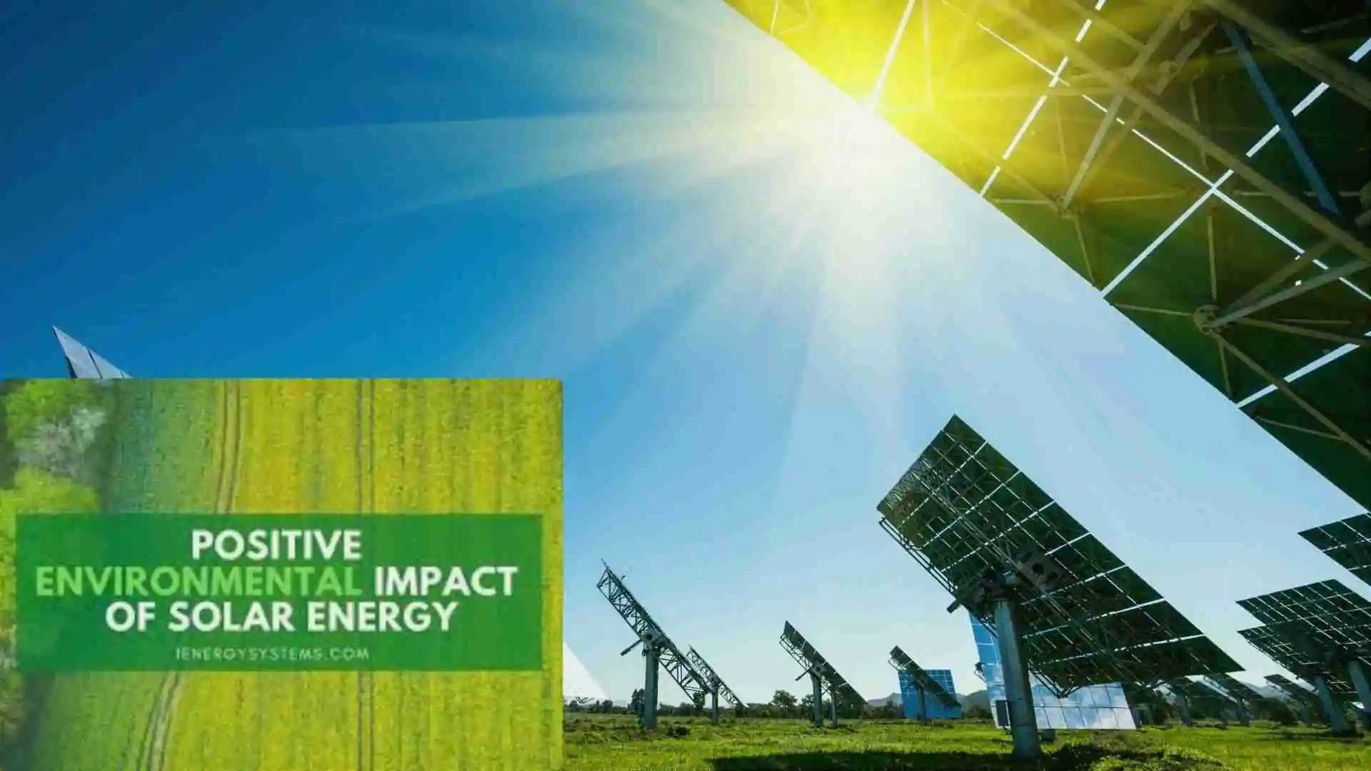 Positive Environmental effects of Solar Energy